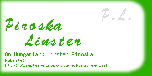 piroska linster business card